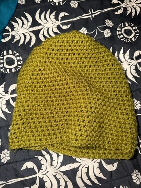Handmade Olive Green Crochet Beanie - Women Accessories